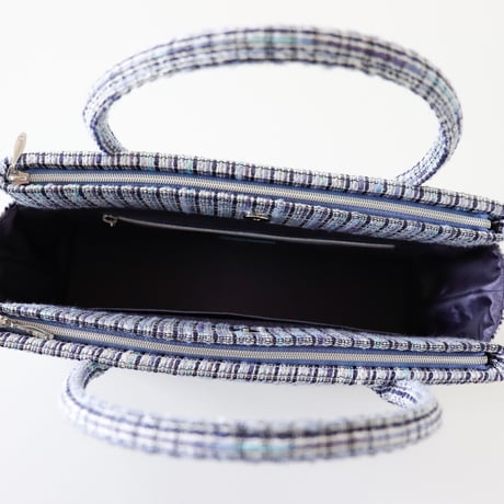 和装トート /Blue fancy tweed/ W_1123