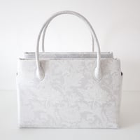和装トート / light gray floral / W_1127