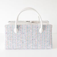 利休バッグ  /  mint & lavender tweed /R_1059