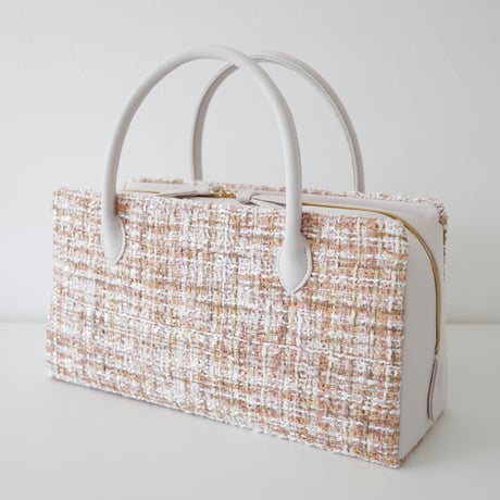 利休バッグ /Beige tweed/ R_1171