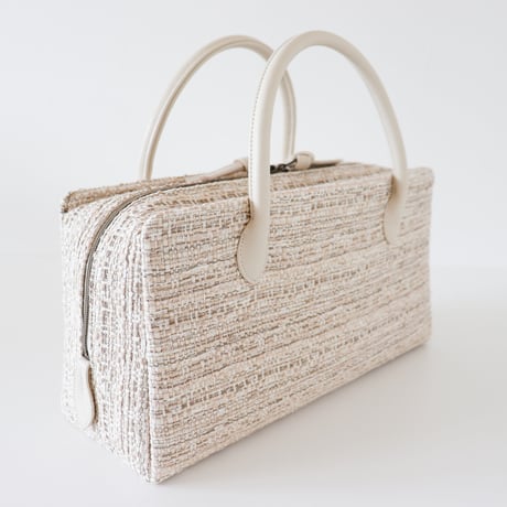 利休バッグ /Beige tweed / R_1109