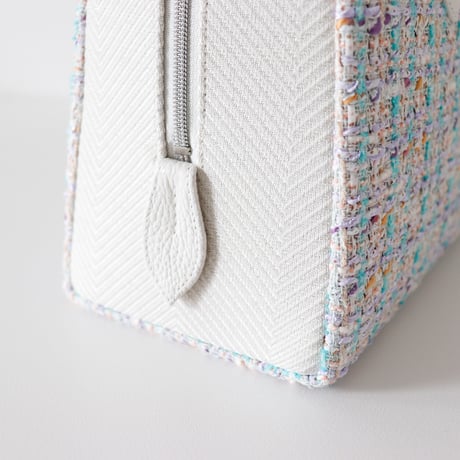 利休バッグ  /  mint & lavender tweed /R_1059