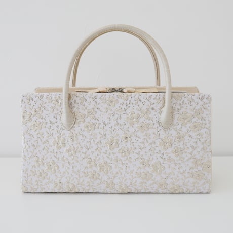 生成り　源氏香 利休バッグ　和装バッグ 生成り源氏香利休バッグ和装バッグ