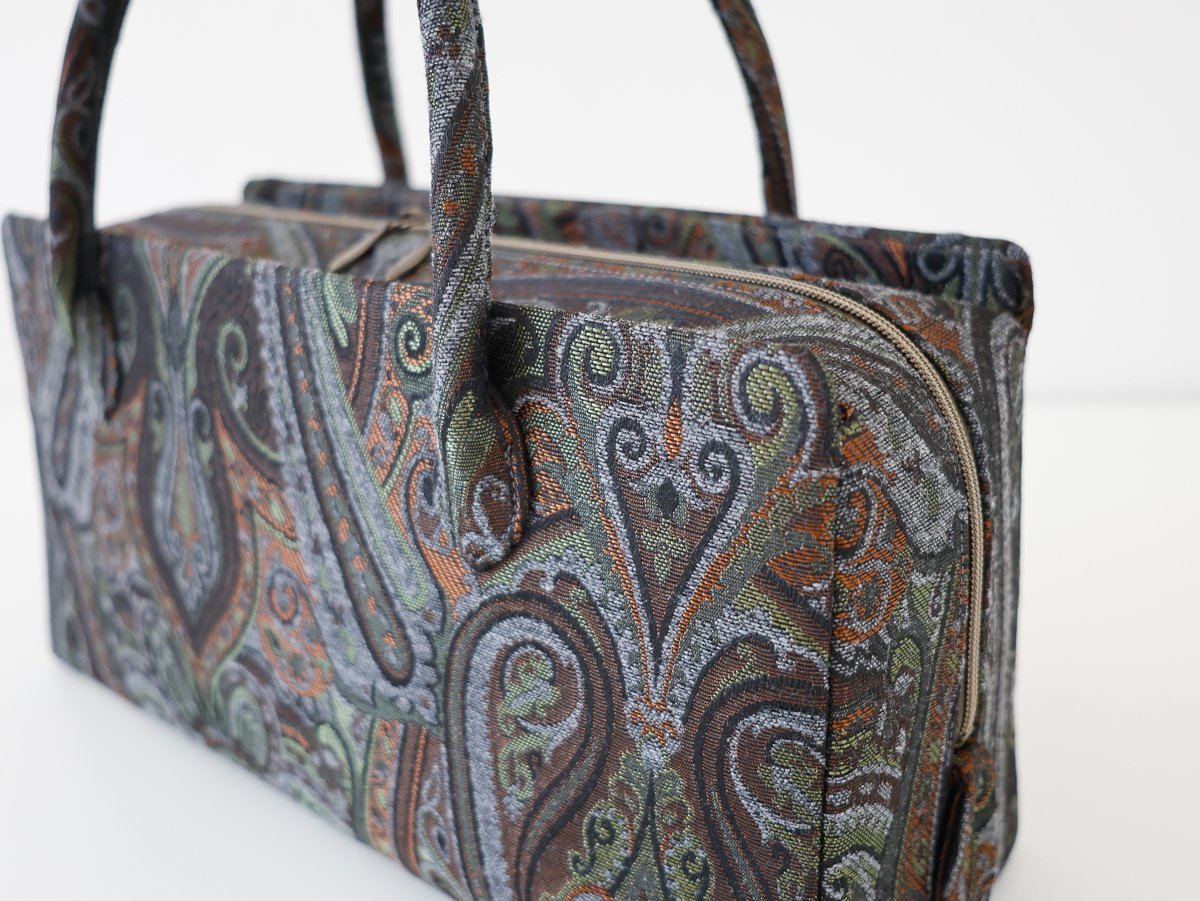 グレー 利休バッグ 五嶋紐謹製 利休バッグ グレー