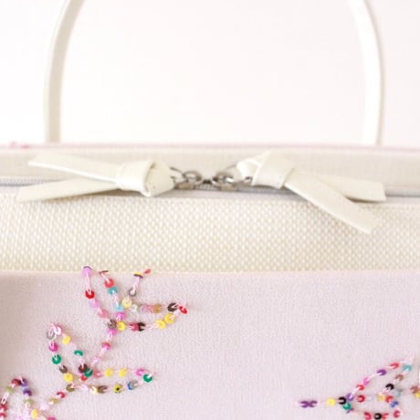 利休バッグ R_1038 / light pink sequins