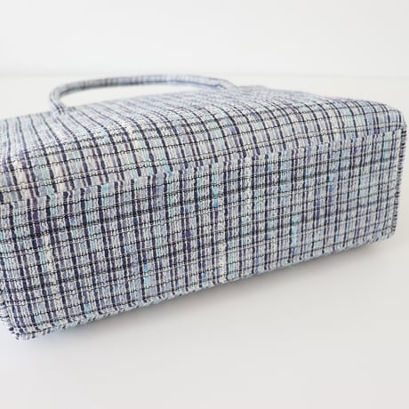 和装トート /Blue fancy tweed/ W_1123