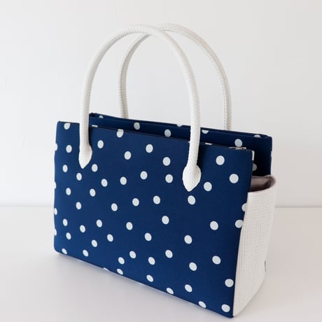 和装トート / Navy Dots/ R_1079