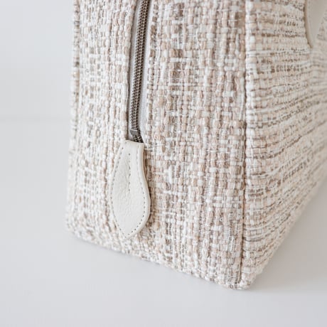 利休バッグ /Beige tweed / R_1109
