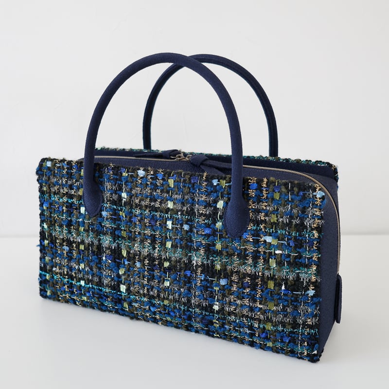 利休バッグ/blue navy fancytweed / R_1161 | Day After
