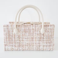 利休バッグ  /Beige tweed/ R_1142