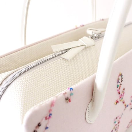 利休バッグ R_1038 / light pink sequins