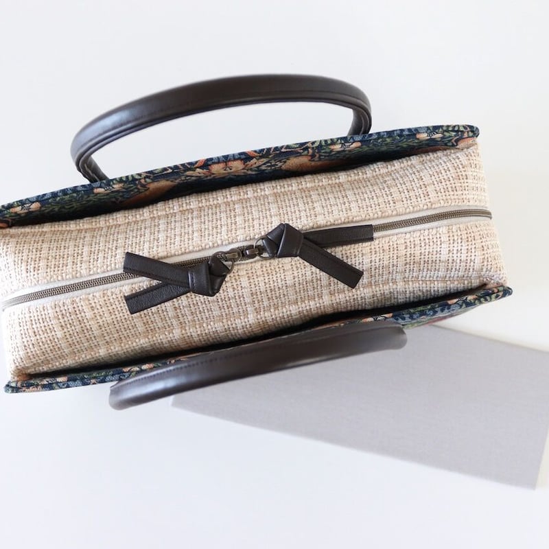 利休バッグ / Strawberry Thief × cotton rope /R_1049