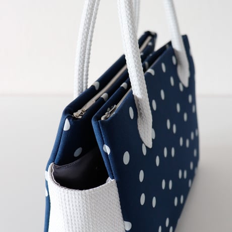 和装トート / Navy Dots/ R_1079