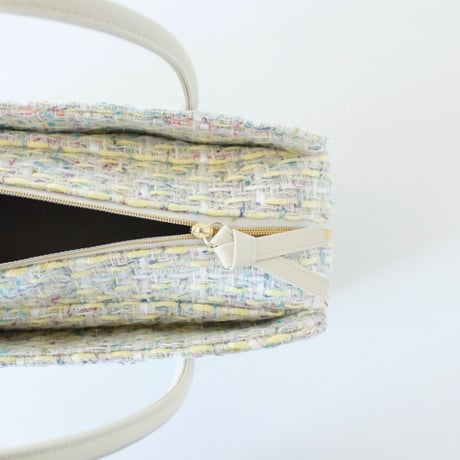 利休バッグ R_1024 / Yellow fancy tweed