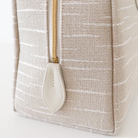 利休バッグ /beige  fancy tweed / R_1098