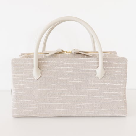 利休バッグ /beige  fancy tweed / R_1098