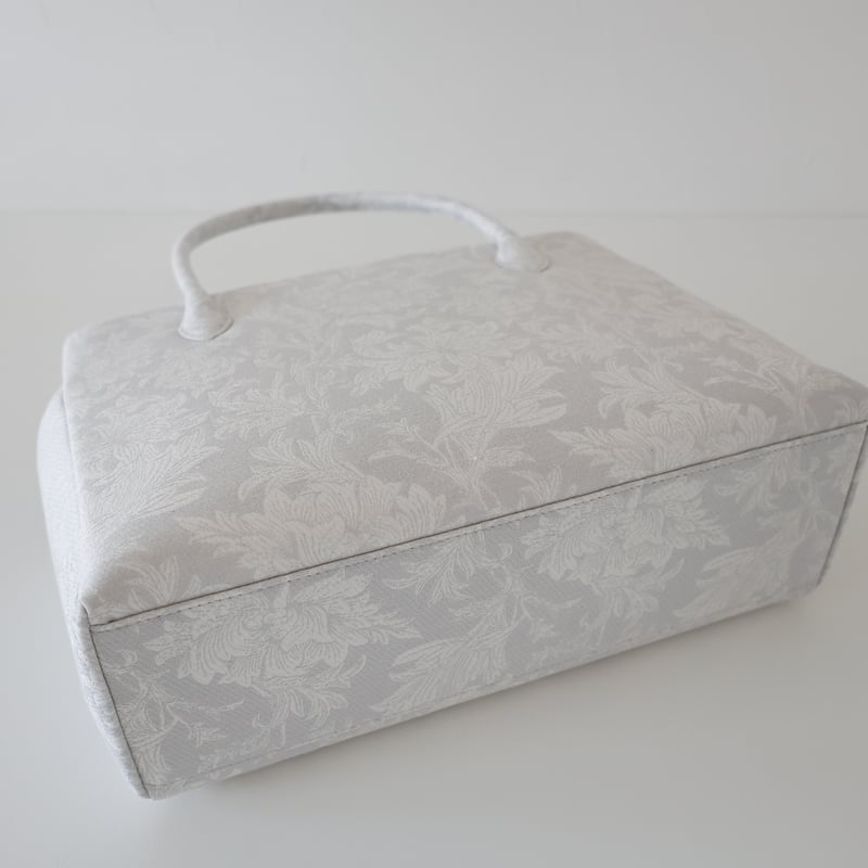 和装トート / light gray floral / W_1127 | Day After Day