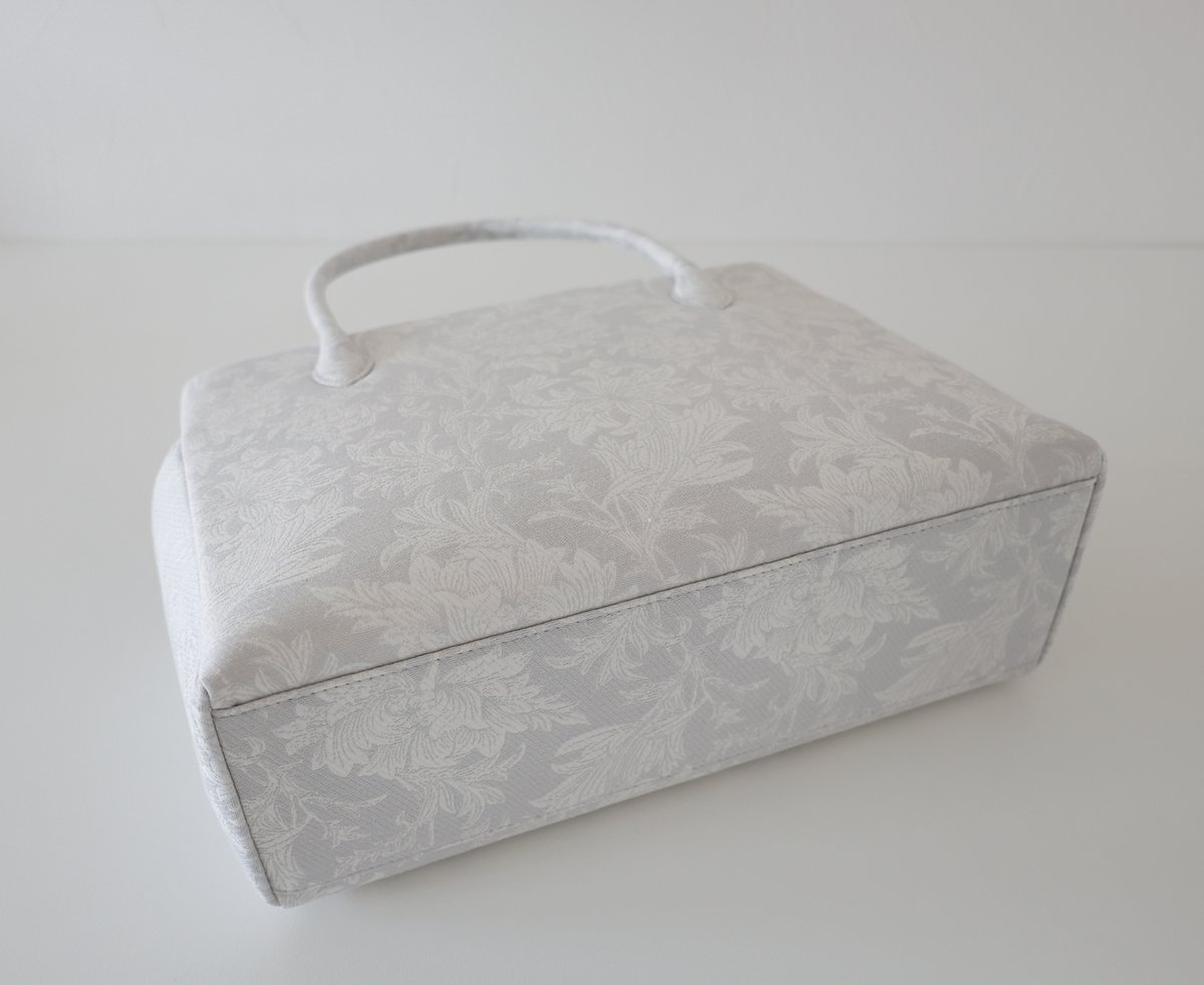 和装トート / light gray floral / W_1127 | Day After Day