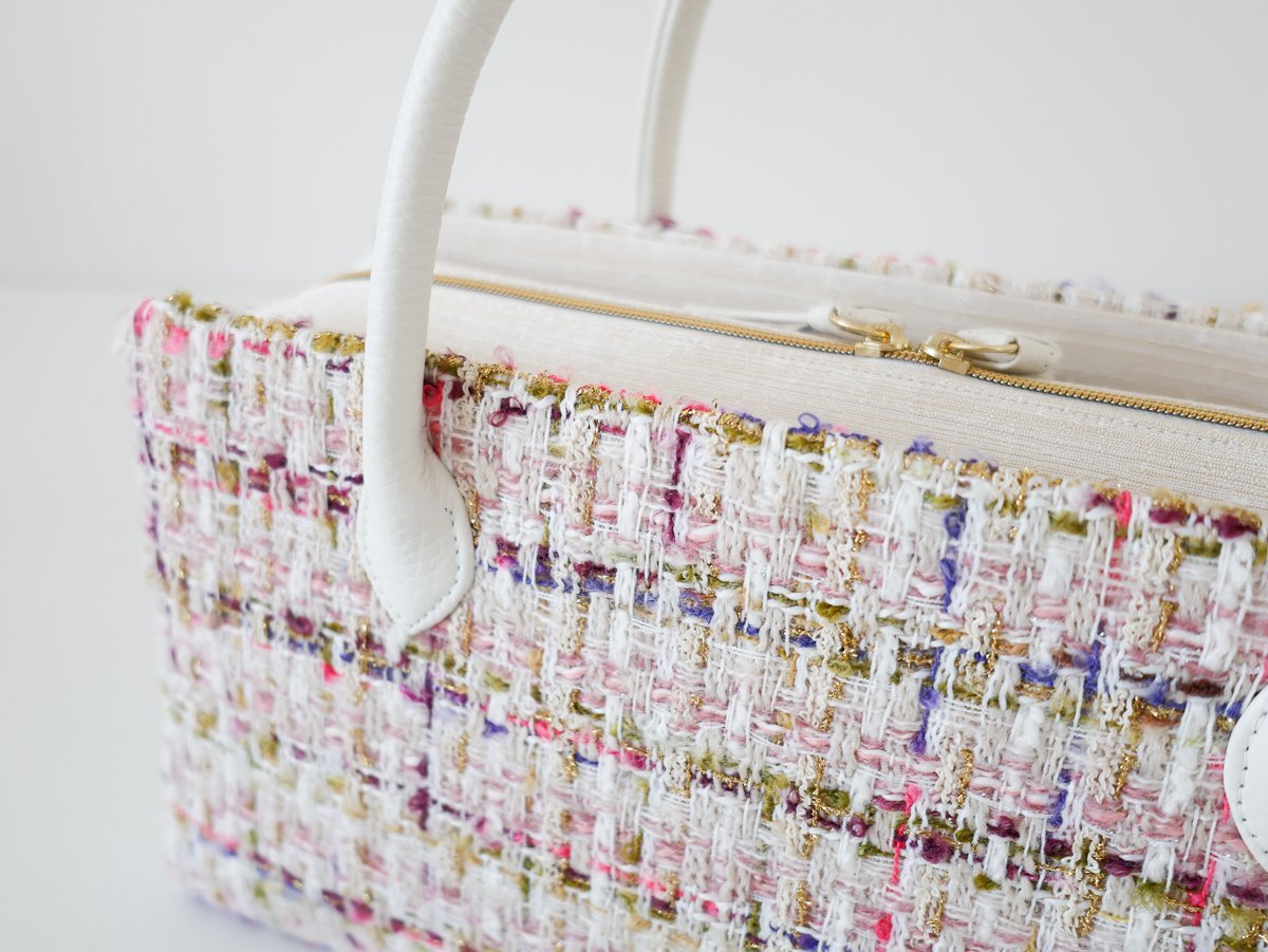 利休バッグ/white mix tweed/ R_1156 | Day After Day