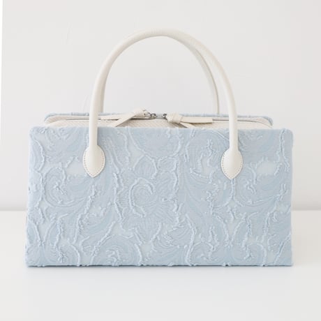 利休バッグ  /light blue floral/ R_1153