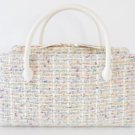 利休バッグ / Yellow fancy tweed / R_1071