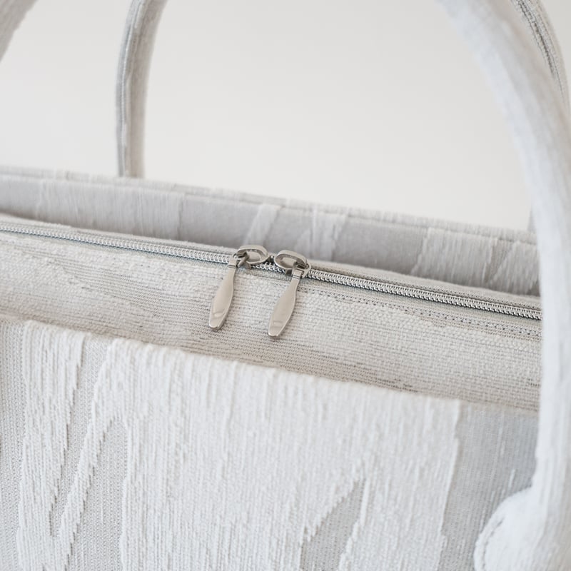 グレー 利休バッグ 利休バッグ/light gray froral / R_1164 | Day After Day