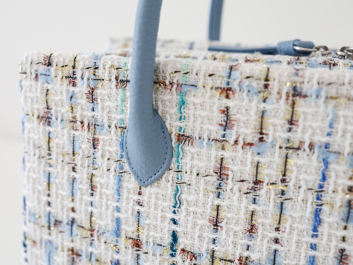 利休バッグ /blue fancytweed/ R_1155 | Day After Day