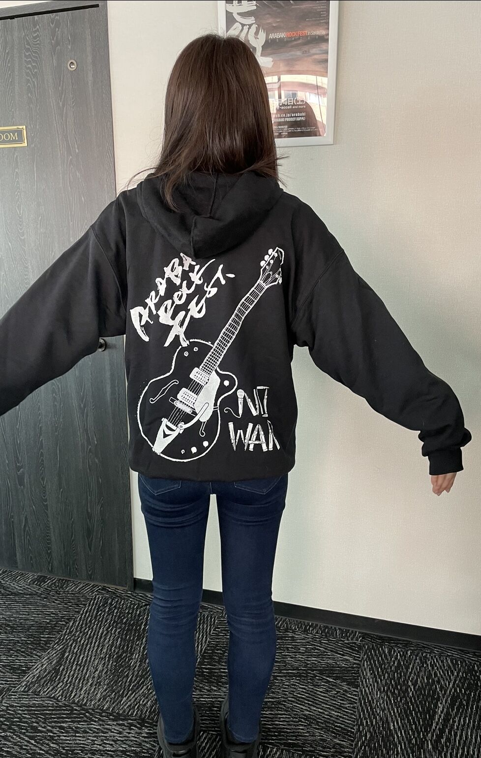 ARABAKIロックフェス チバユウスケ パーカー GRETSCH グレッチ ARABAKI ROCK FEST. チバユウスケコラボ NOWAR ジップパーカー