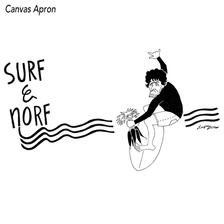 Canvas Apron    #SURF&NORF    Monochrome ver,