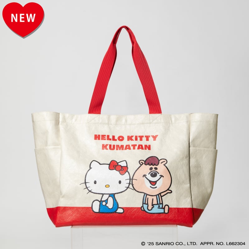 ハローキティ×クマタン ペーパートートバッグ【KMT-KI-002IVO