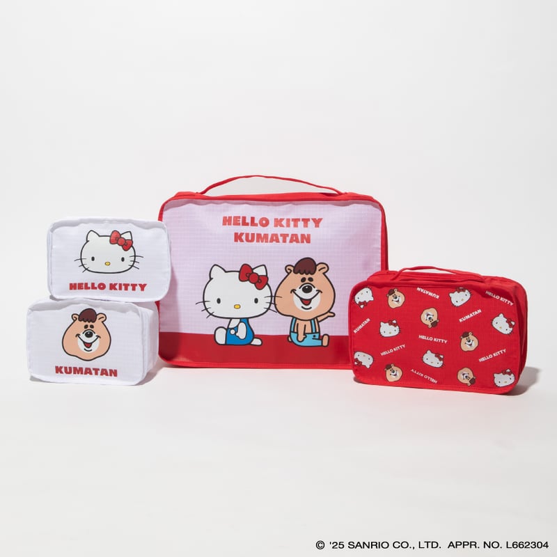 ハローキティ×クマタン トラベルバッグ【KMT-GC-002WHT-RED】※10