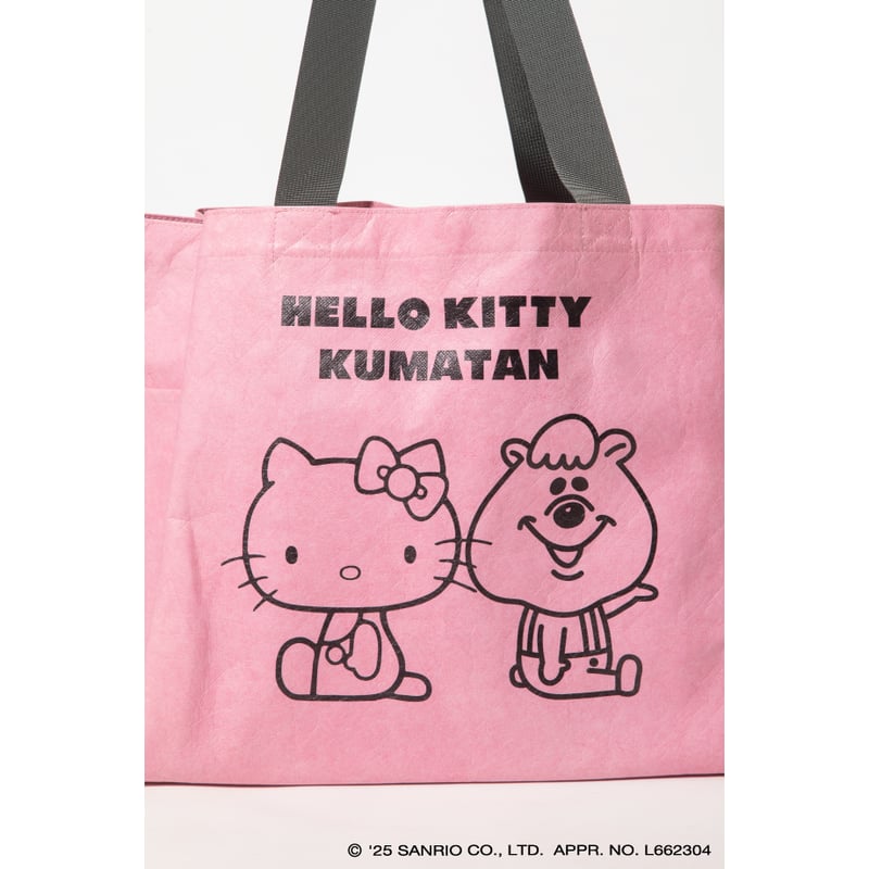 ハローキティ×クマタン ペーパートートバッグ【KMT-KI-002PNK