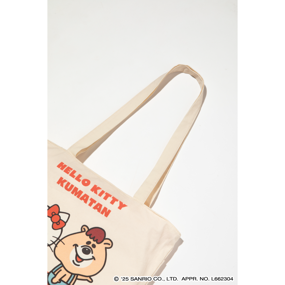 ハローキティ×クマタンキャンバストートバッグ【KMT-KI-003IVO