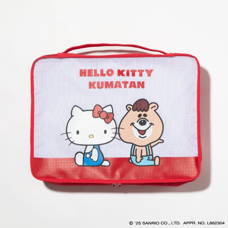 ハローキティ×クマタン トラベルバッグ【KMT-GC-002WHT-RED】※10