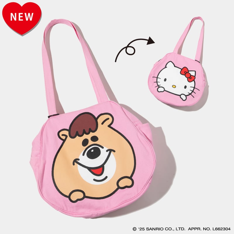 ハローキティ×クマタン フェイストートバッグ【KMT-GC-001PNK