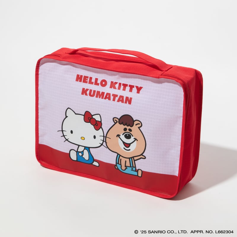 ハローキティ×クマタン トラベルバッグ【KMT-GC-002WHT-RED】※10