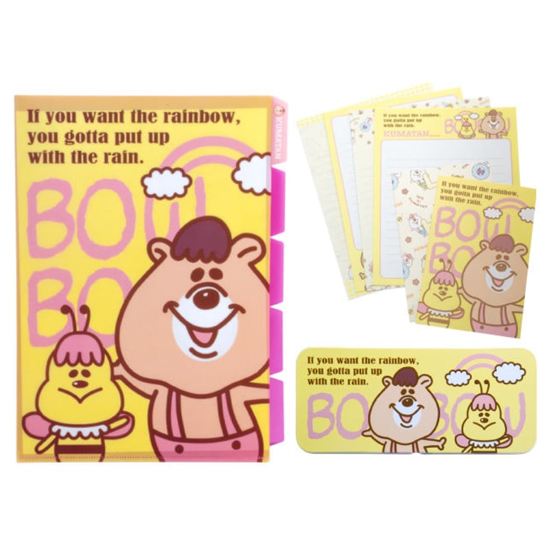 レターセット＆缶ペンケース＆5ポケットファイル（3点セット）【KMTG