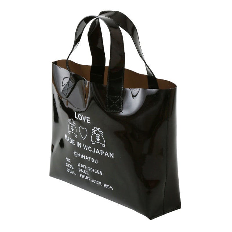 ラメプリントビニールトートバッグ【KMT-355A BK】 | KUMATAN OFFICIA