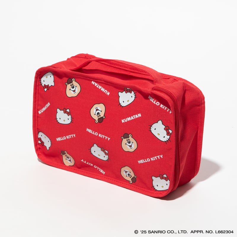 ハローキティ×クマタン トラベルバッグ【KMT-GC-002WHT-RED】※10