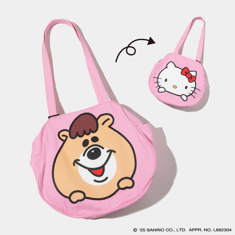 ハローキティ×クマタン フェイストートバッグ【KMT-GC-001PNK
