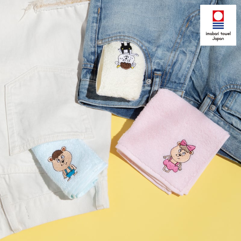 今治タオルブランド〉クマタンハンドタオル【KMT-465PK】 | KUMATAN