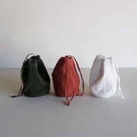 ステッチ巾着バッグ