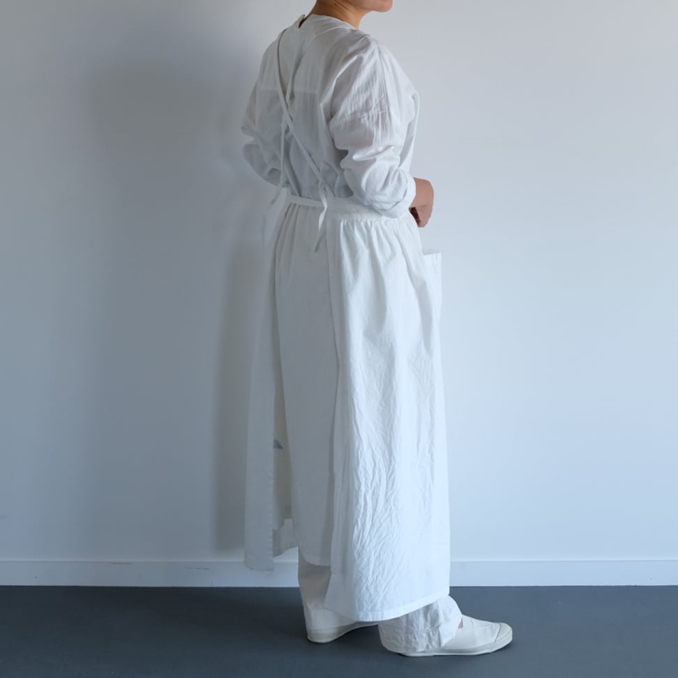 ギャザーエプロン/白 | takeshikanda