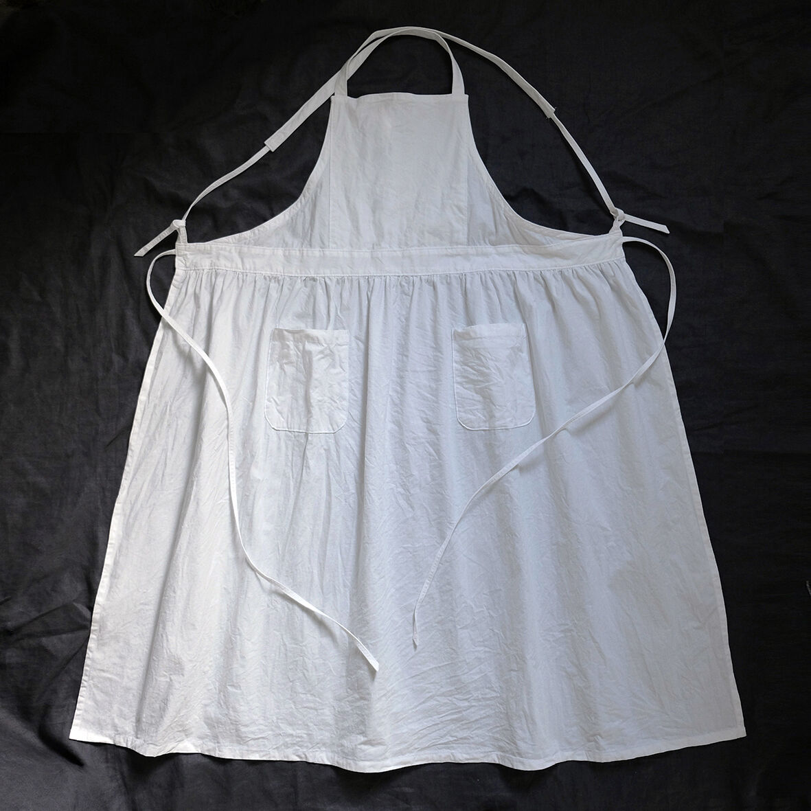 ギャザーエプロン/白 | takeshikanda