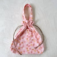 プロジェクトバッグ ミニ毛糸玉柄 ピンク