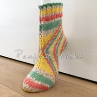 Peafowl socks PDF ダウンロードパターン
