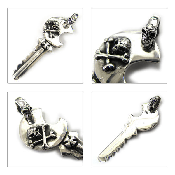 シルバー アクセサリー ネックレス トップ パーツ 925 イブシ