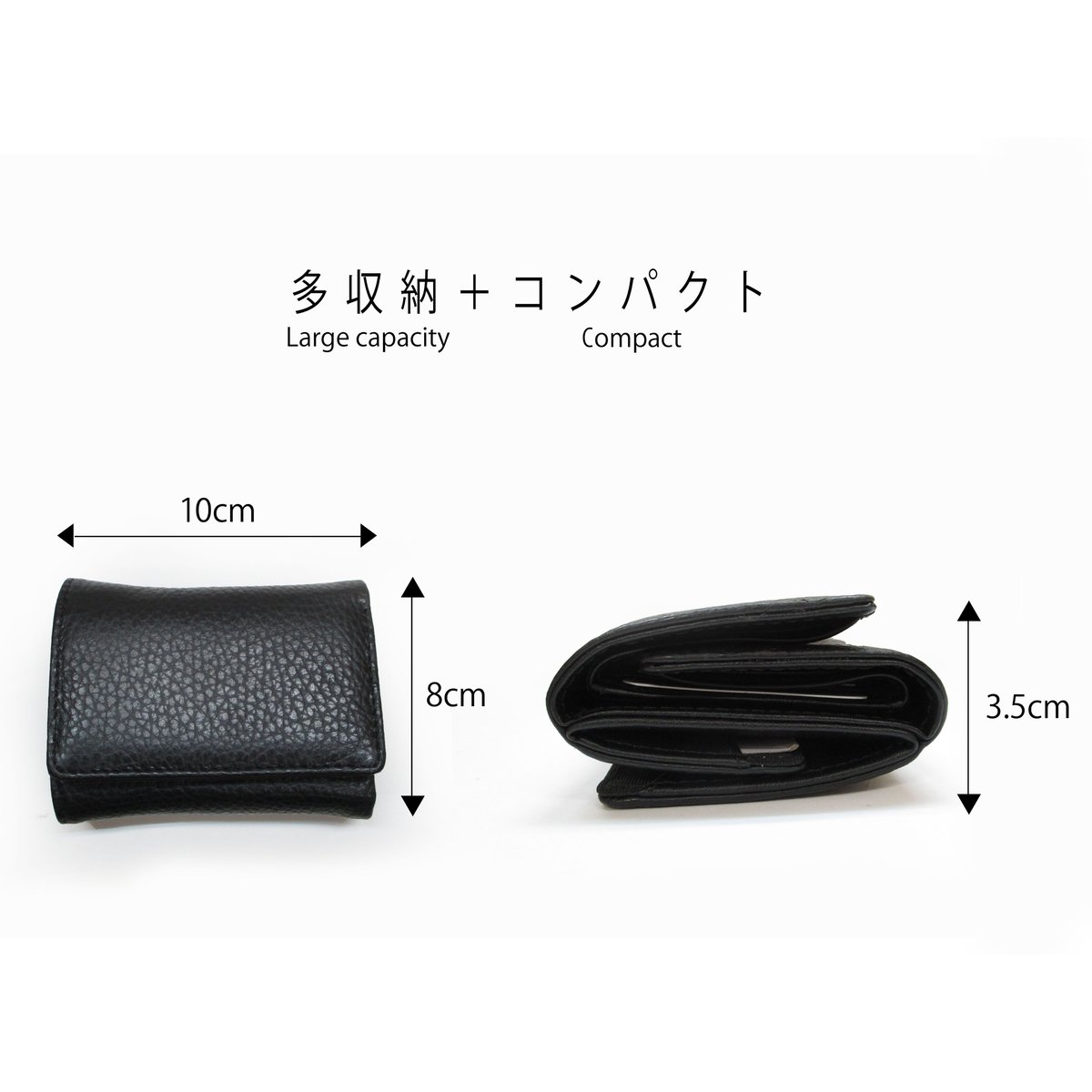 Maturi マトゥーリ】イタリアンレザーパステルカラー5色 コンパクト三