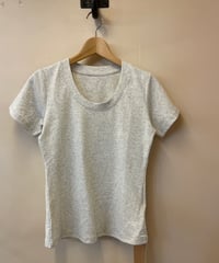 美シルエット リブカットソー 杢グレー