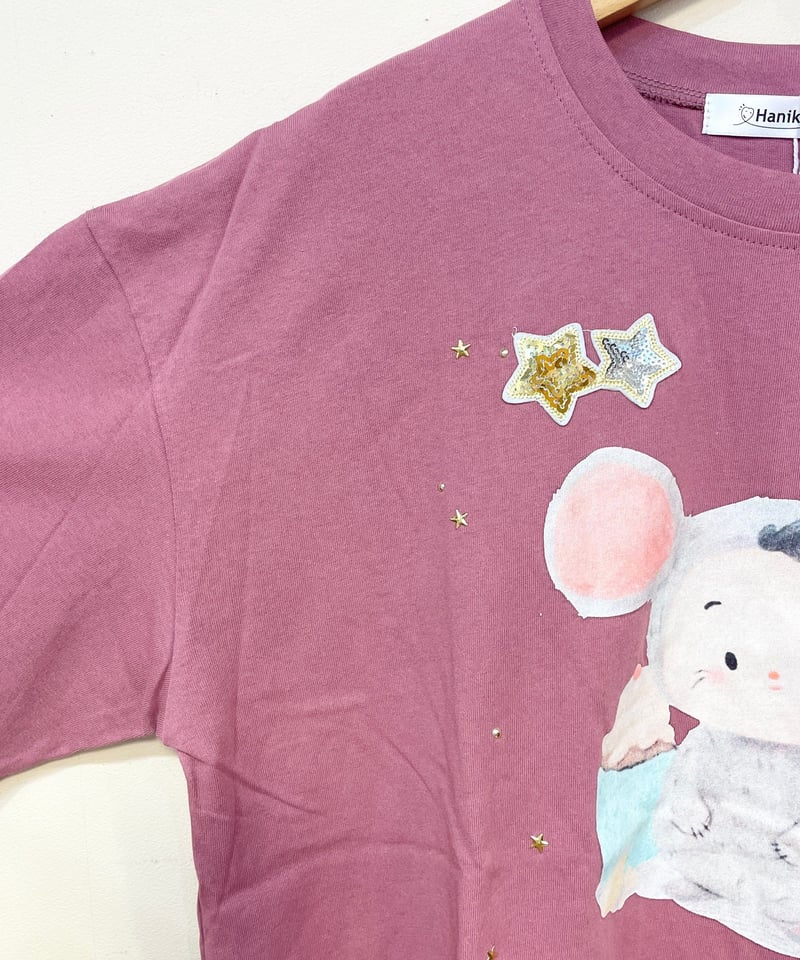 YUHAN WANG☆Bunny クロップドトップ長袖Tシャツ ピンク YUHAN WANG